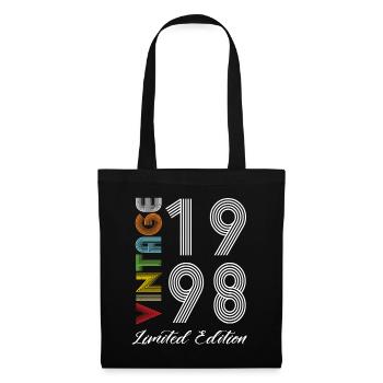Vintage 1998 Vintage Birthday Retro Vintage - Tote Bag - black - Front