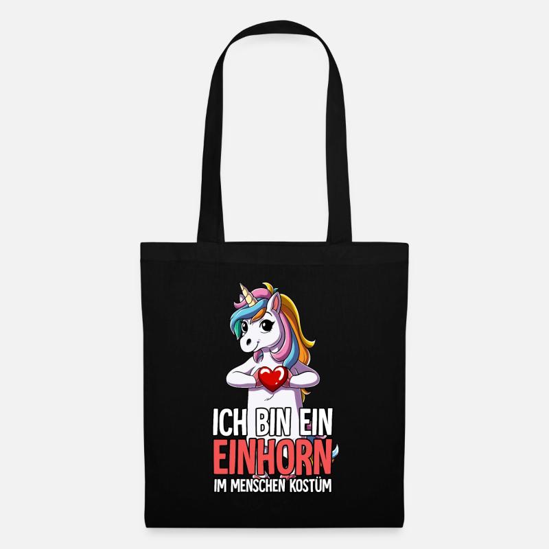 Ich Bin Ein Einhorn - Stoffbeutel - Schwarz