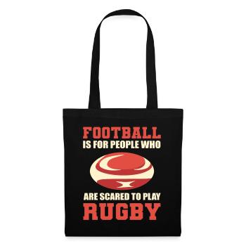 Football Is For People Who Are Scared To Play - Stoffbeutel - Schwarz - Vorne