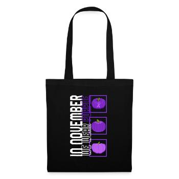 Chemise de sensibilisation à la maladie d’Alzheimer, en novembre nous portons - Sac en tissu - noir - Devant