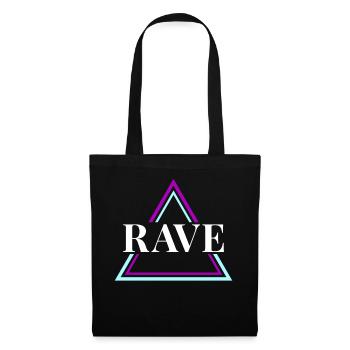 Techno House Party EDM Festival Goa Electro Rave - Stoffbeutel - Schwarz - Vorne
