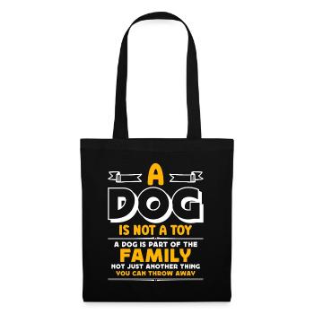 Animaux abandonnés Un chien n’est pas un jouet Animaux sans abri - Sac en tissu - noir - Devant