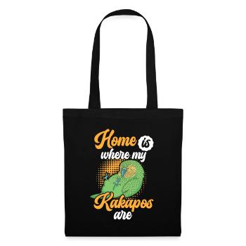 Kakapo is my home New Zealand parrot - Tote Bag - black - Front