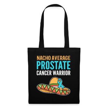 Nacho Average Prostate Cancer Warrior Light Blue - Stoffbeutel - Schwarz - Vorne