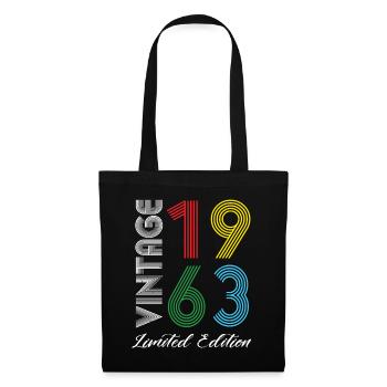 Vintage 1963 Vintage Geburtstag Retro Vintage - Stoffbeutel - Schwarz - Vorne