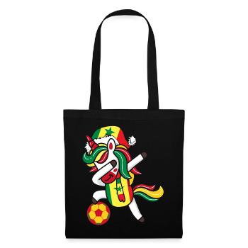 Soccer Girl Dabbing Unicorn Christmas Hat Scarf - Tote Bag - black - Front