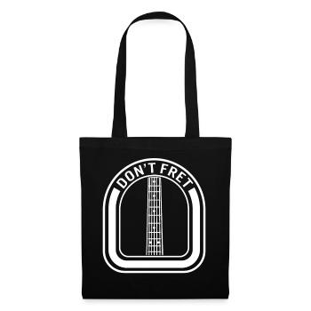 Guitar Shirt, Don't Fret Funny Tee, Music Guitar - Tote Bag - black - Front