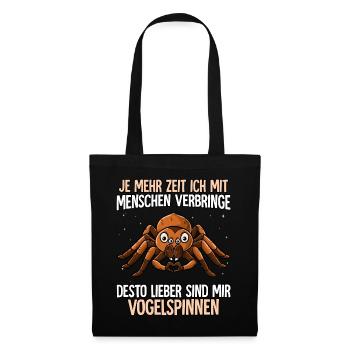 Vogelspinne - Stoffbeutel - Schwarz - Vorne
