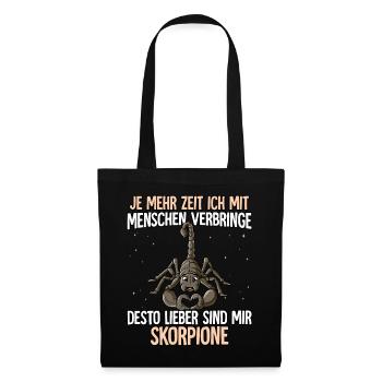 Skorpion - Stoffbeutel - Schwarz - Vorne