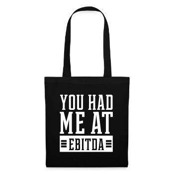 You Had Me at EBITDA - Accountant Funny Gift - Tote Bag - black - Front