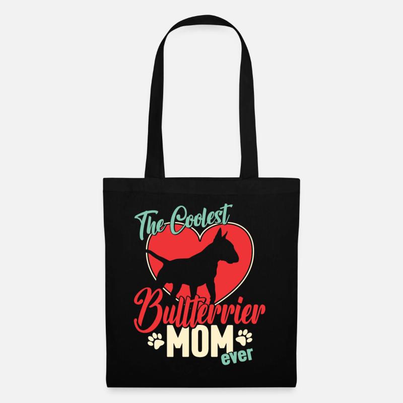 Die coolste Bullterrier Mama überhaupt - Stoffbeutel - Schwarz