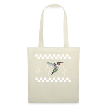 Vogelhemd, Rubinkehl-Kolibri Kunst-Tee, - Stoffbeutel - Natur - Vorne