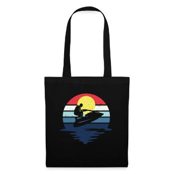 Retro Jet Boat Water Scooter Jet Ski - Tote Bag - black - Front