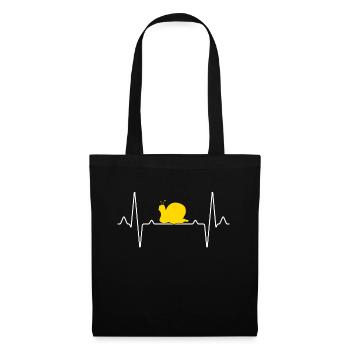 Snail heartbeat - Tote Bag - black - Front
