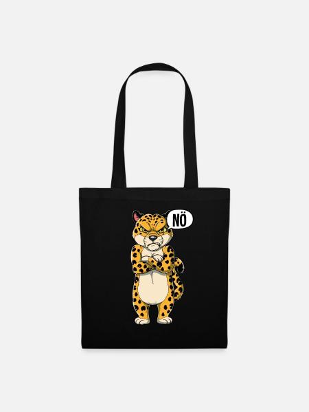 Leopard Nö - Stoffbeutel - Schwarz