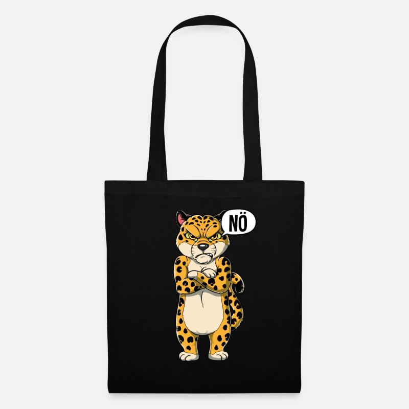 Leopard Nö - Stoffbeutel - Schwarz