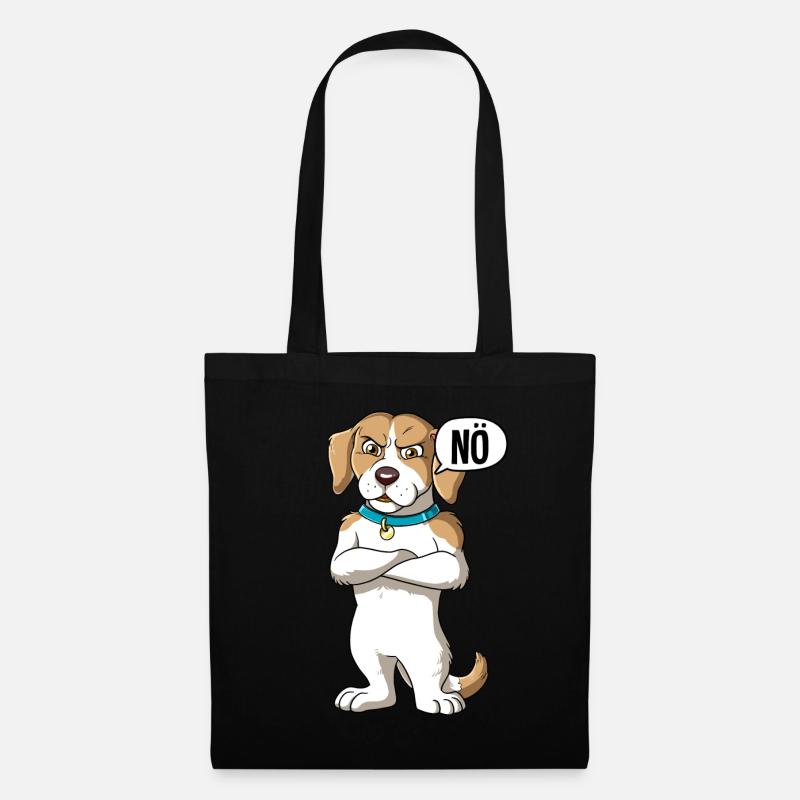 Hund Nö - Stoffbeutel - Schwarz