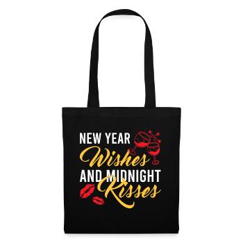 Réveillon du Nouvel An, Paix, Amour, Bonne Année - Sac en tissu - noir - Devant
