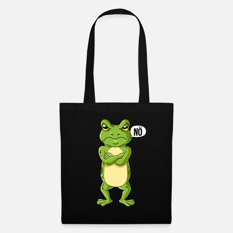 Frosch Nö - Stoffbeutel - Schwarz