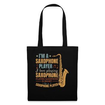Je suis un joueur de saxophone J’adore jouer du saxophone mu - Sac en tissu - noir - Devant