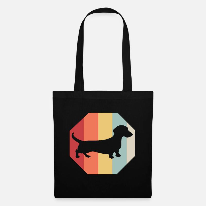 Dachshund Geschenk Dixie Wiener Doxie Dackel - Stoffbeutel - Schwarz