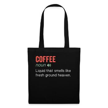 Coffee Noun Funny humor quote - Stoffbeutel - Schwarz - Vorne