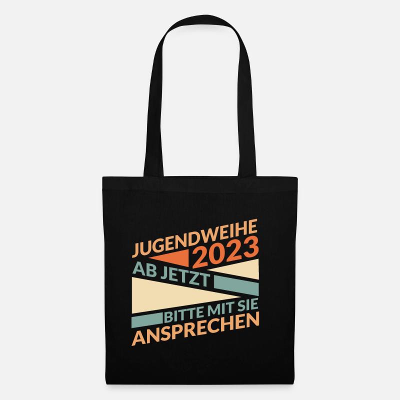 Jugendweihe 2023 Ab Jetzt Mit Sie Ansprechen - Stoffbeutel - Schwarz