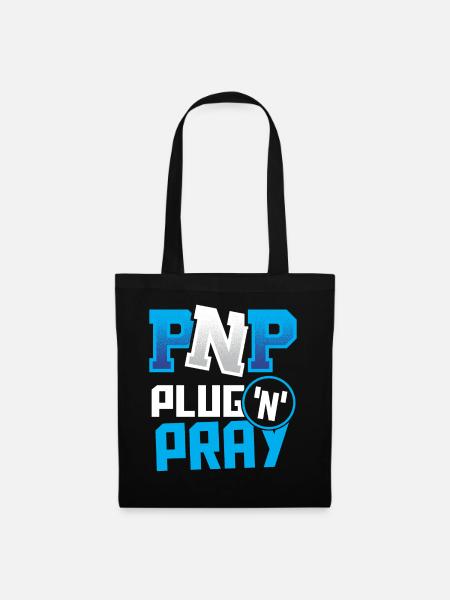 PnP = Plug'n'Pray Programming Programmer Coding - Stoffbeutel - Schwarz