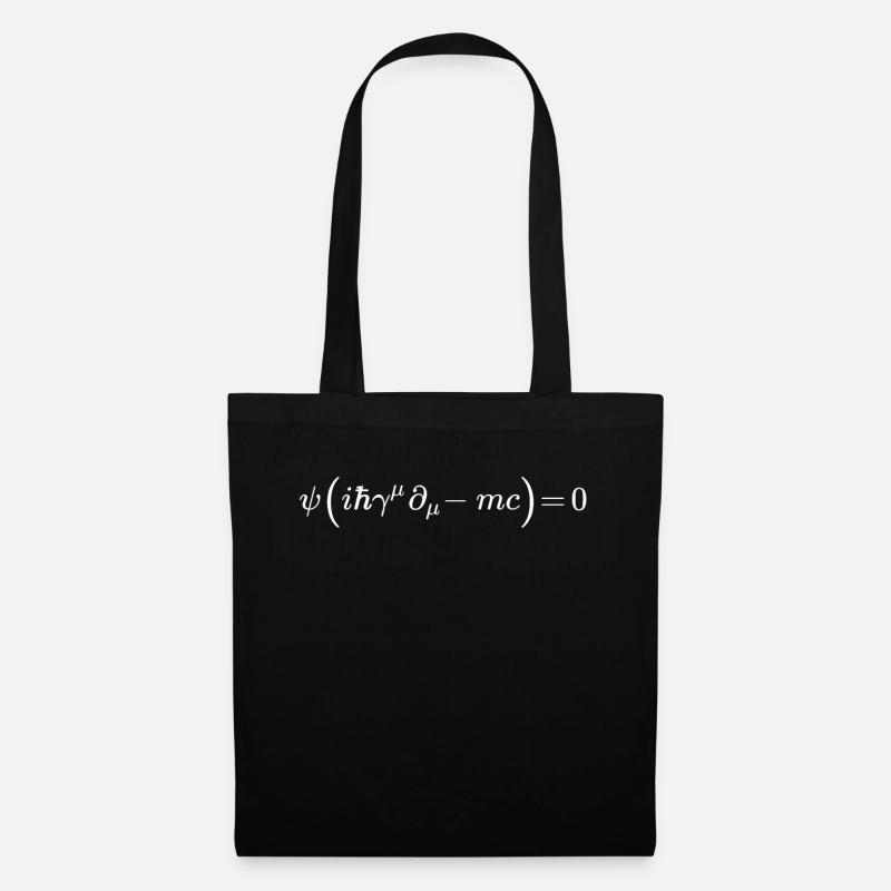 Dirac Equation Mathematical Relativistic Quantum - Stoffbeutel - Schwarz