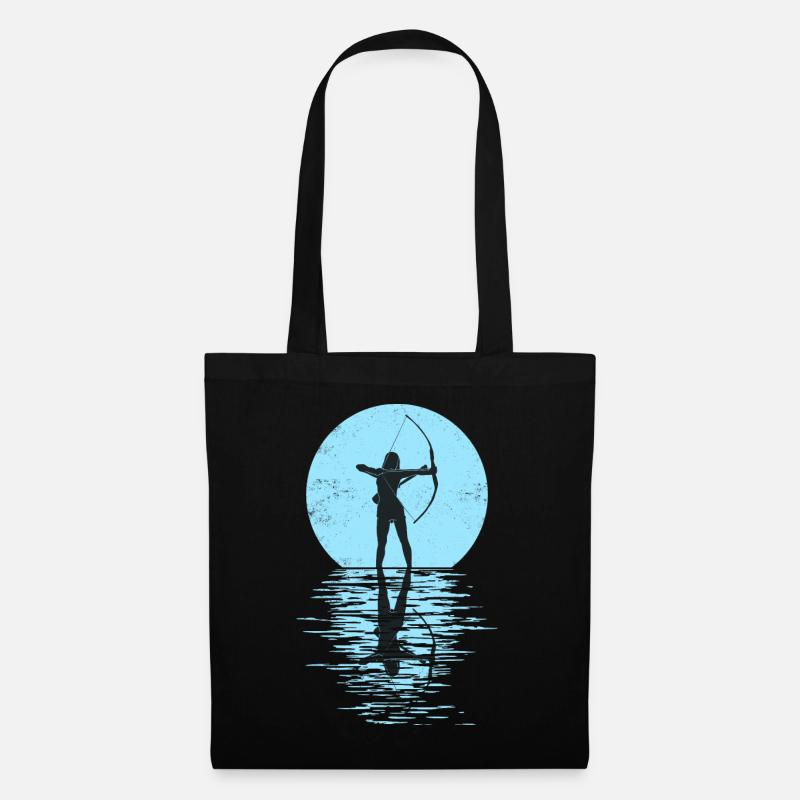 Bogensport Bogenschütze Bogenschießen Pfeil Bogen - Stoffbeutel - Schwarz