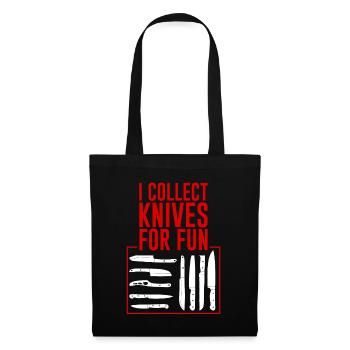 I Collect Knives For Fun 4 - Stoffbeutel - Schwarz - Vorne