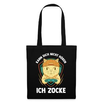 Can't hear you I'm gambling gaming cat - Tote Bag - black - Front