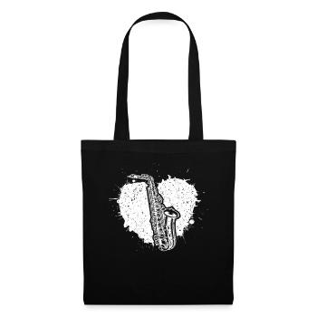 Saxophone Saxophoniste Saxophoniste - Sac en tissu - noir - Devant