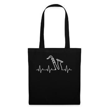 Saxophone Saxophoniste Saxophoniste - Sac en tissu - noir - Devant