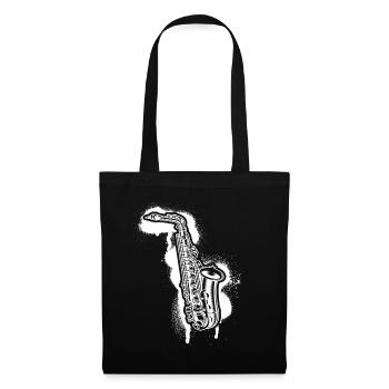 Saxophone Saxophoniste Saxophoniste - Sac en tissu - noir - Devant