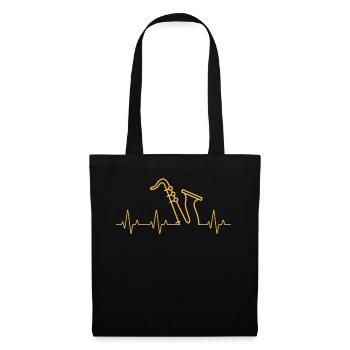 Saxophone Saxophoniste Saxophoniste - Sac en tissu - noir - Devant
