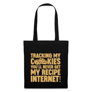 Suivre mes cookies, vous n’obtiendrez jamais ma recette 4 - Sac en tissu - noir - Devant