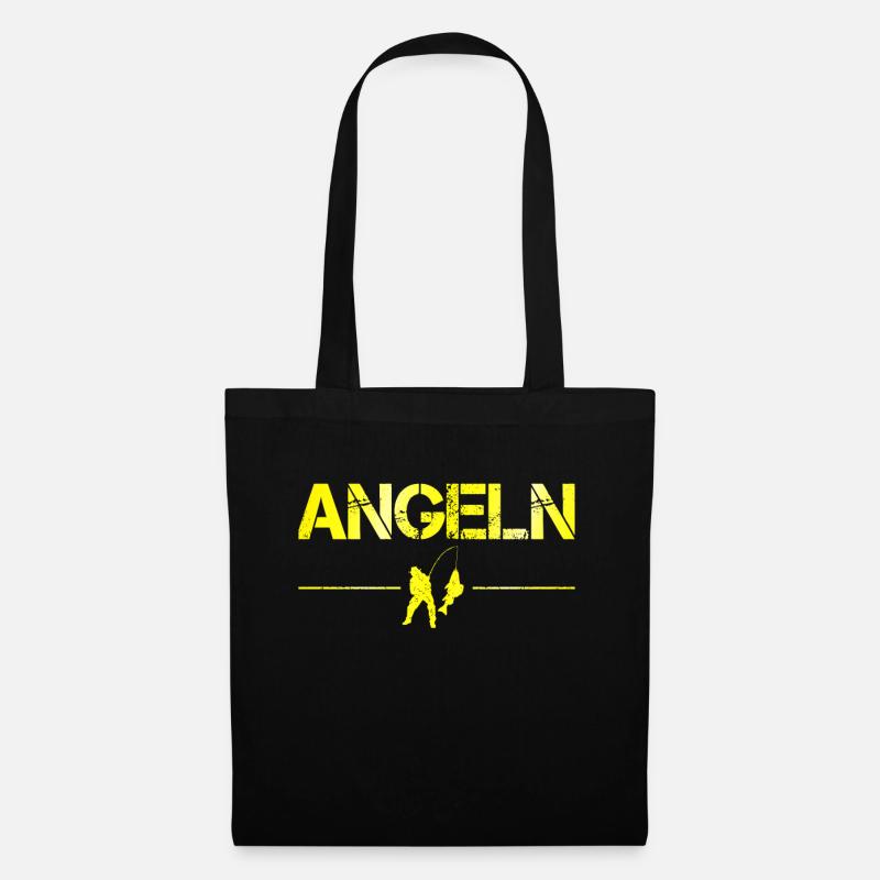 Angeln - Stoffbeutel - Schwarz