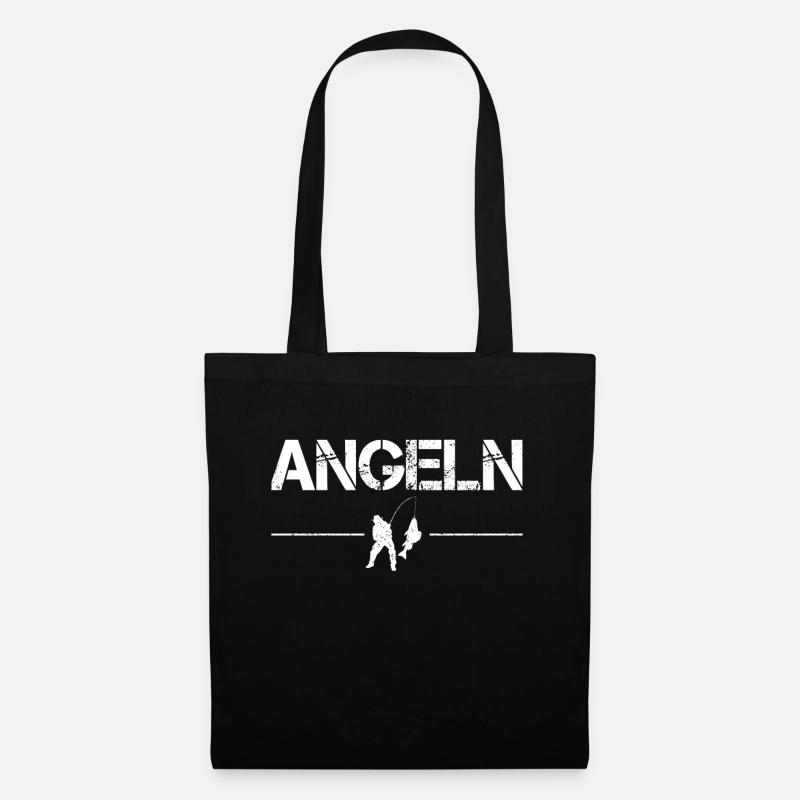 Angeln - Stoffbeutel - Schwarz