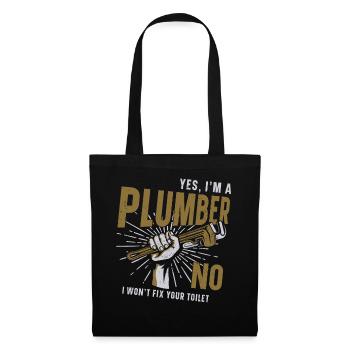 Plombier Plombier Vintage Oui je suis - Sac en tissu - noir - Devant