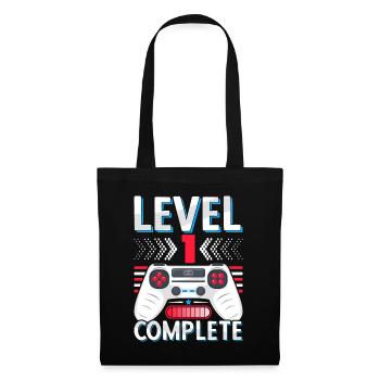 1er anniversaire de mariage Cadeau Homme Femme Mari Femme - Sac en tissu - noir - Devant