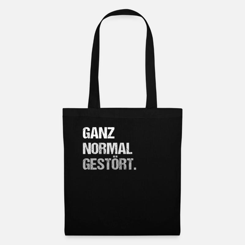 Ganz Normal Gestört - Stoffbeutel - Schwarz