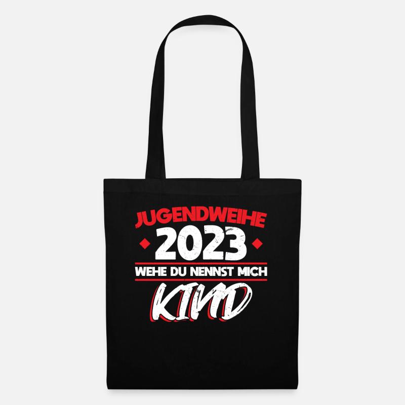 Jugendweihe 2023 Mädchen Junge - Stoffbeutel - Schwarz