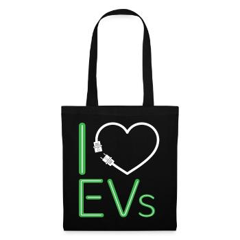 I Charge Electric Vehicle For Electric Car Fans - Stoffbeutel - Schwarz - Vorne