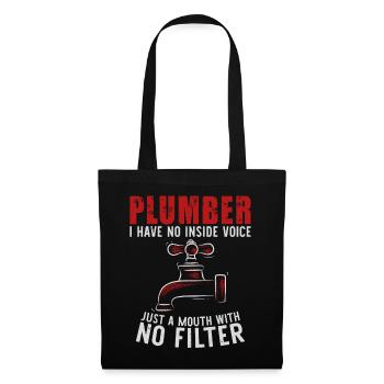 Plumbing Plumber Vintage Plumber I - Stoffbeutel - Schwarz - Vorne