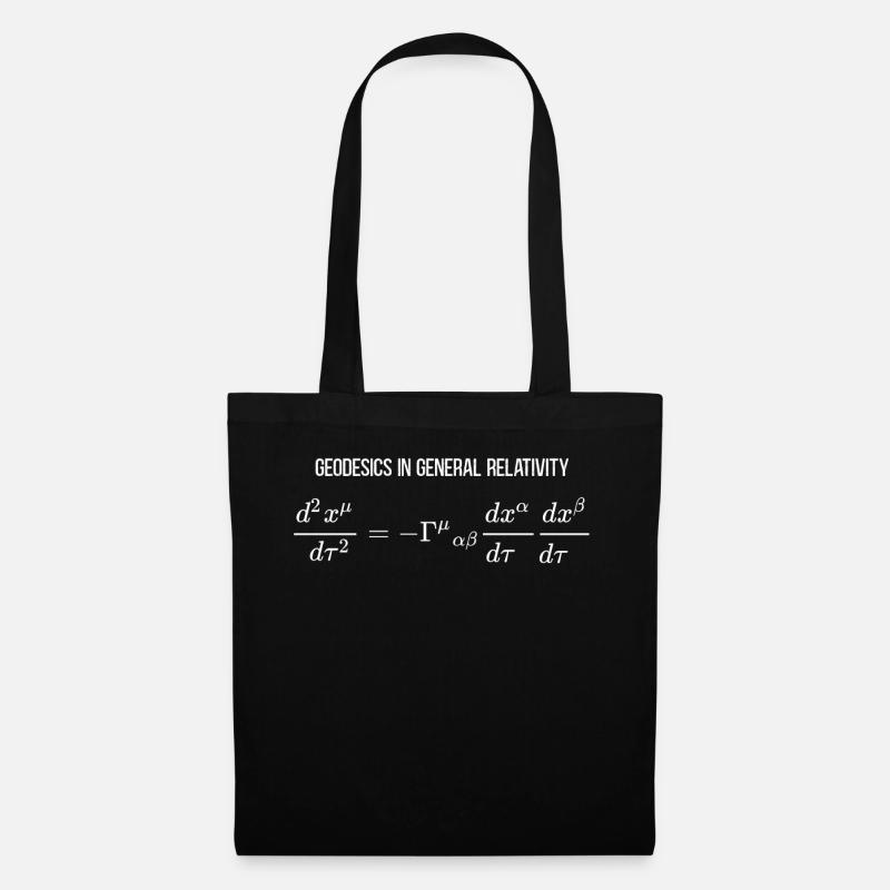 Geodesics Equation General Relativity Differential - Stoffbeutel - Schwarz