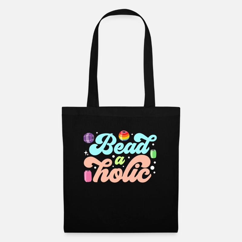 Beading Beadaholic Jewelry Making Beadwork Beader - Stoffbeutel - Schwarz
