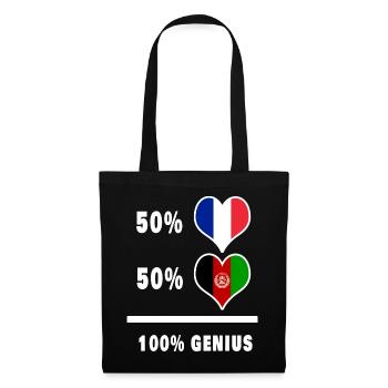 Afghanistan and France 100% genius - Tote Bag - black - Front