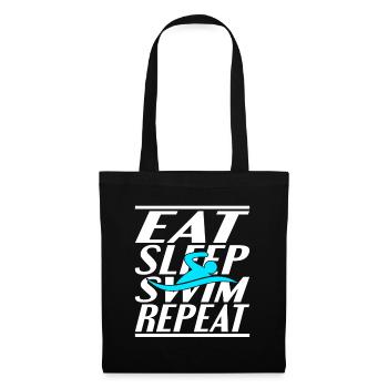 Manger Dormir Natation - Sac en tissu - noir - Devant