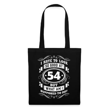 54th birthday party Old year of construction - Tote Bag - black - Front